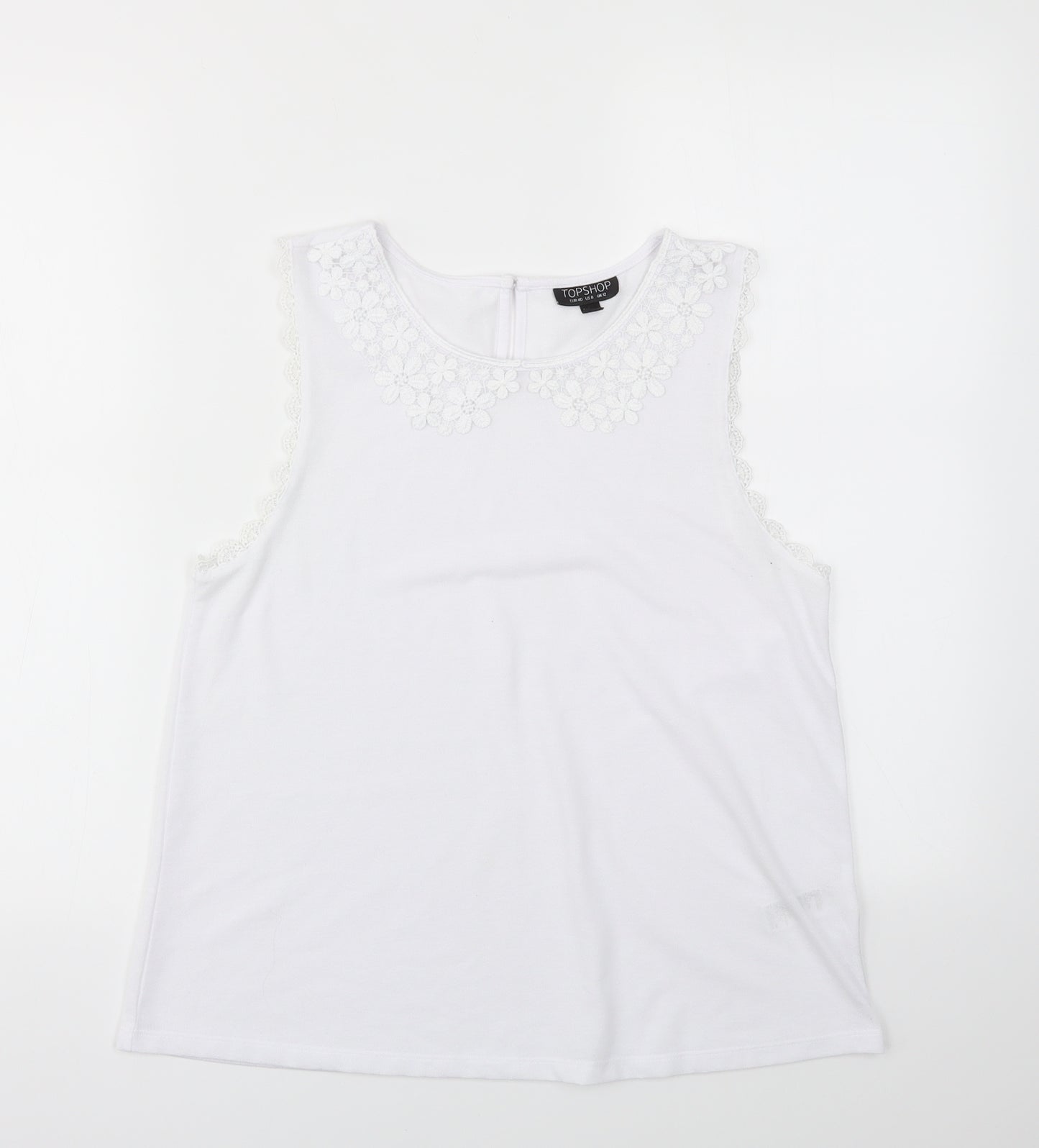 Topshop Womens White   Basic T-Shirt Size 12