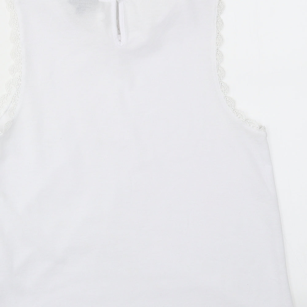 Topshop Womens White   Basic T-Shirt Size 12