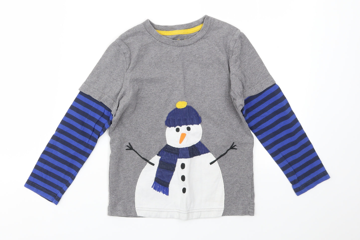 Boden Boys Multicoloured Striped  Basic T-Shirt Size 6-7 Years