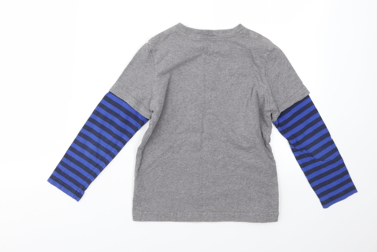 Boden Boys Multicoloured Striped  Basic T-Shirt Size 6-7 Years