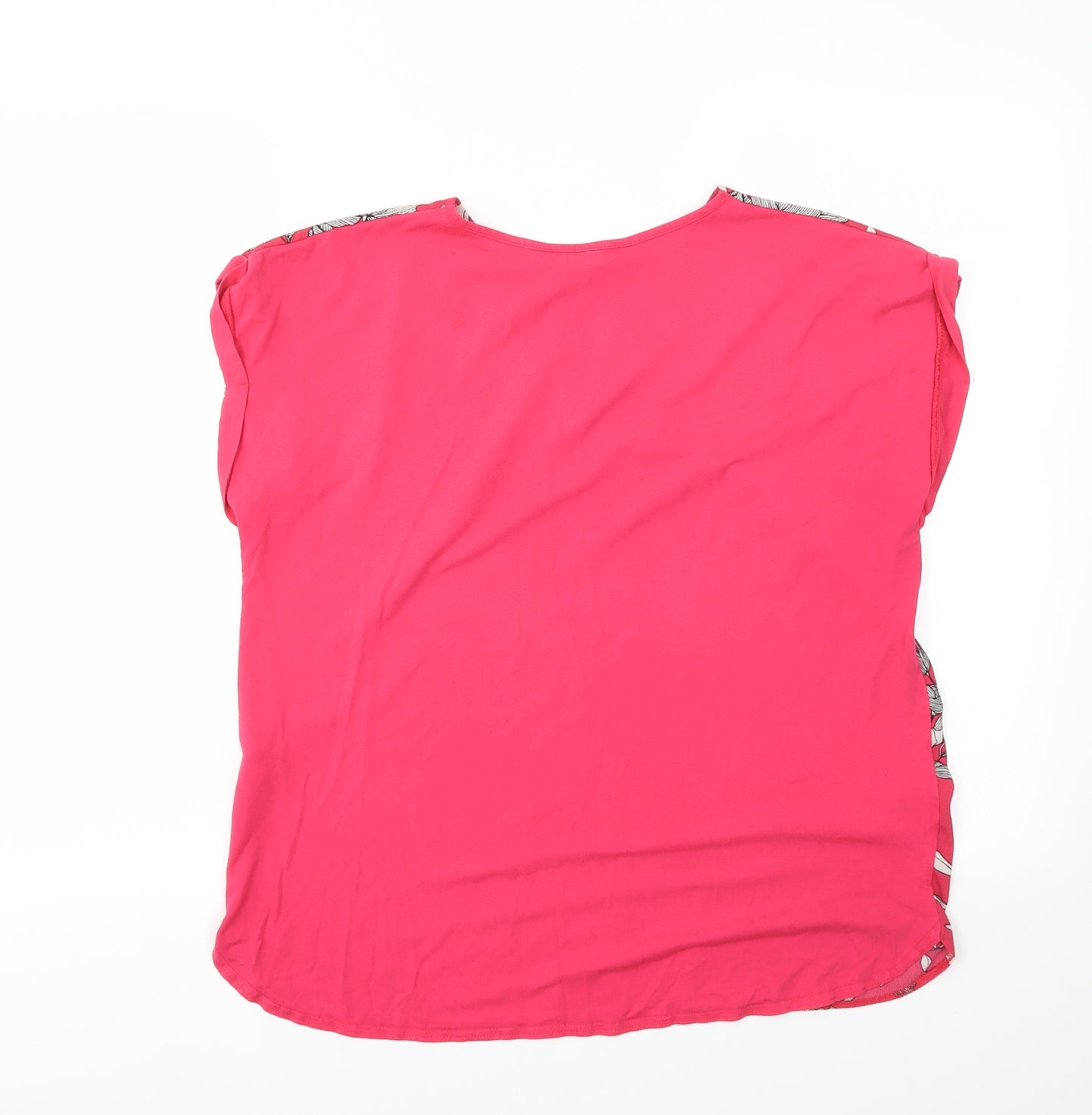 F&F Womens Pink Floral  Basic T-Shirt Size 14