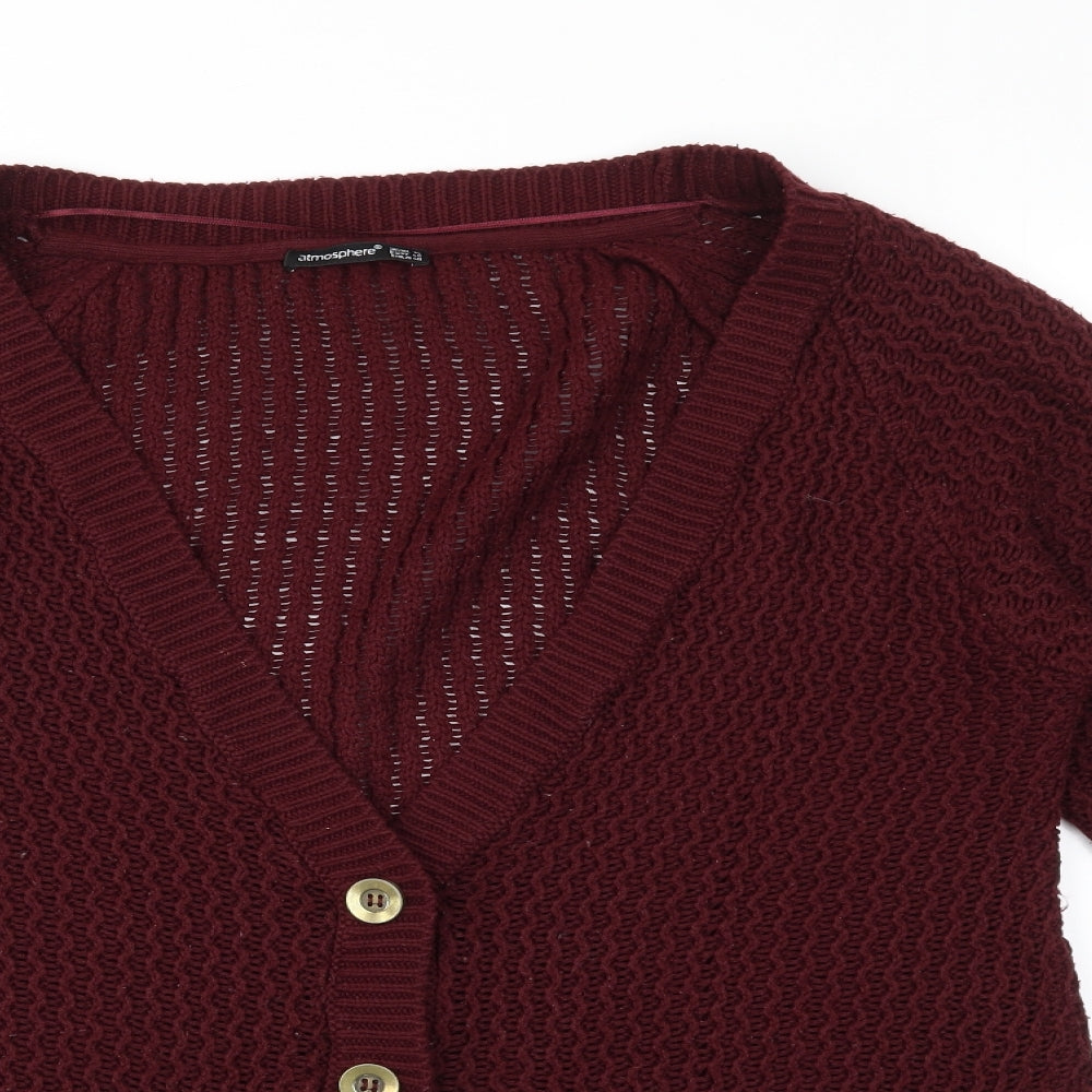 Primark Womens Red   Cardigan Jumper Size 14