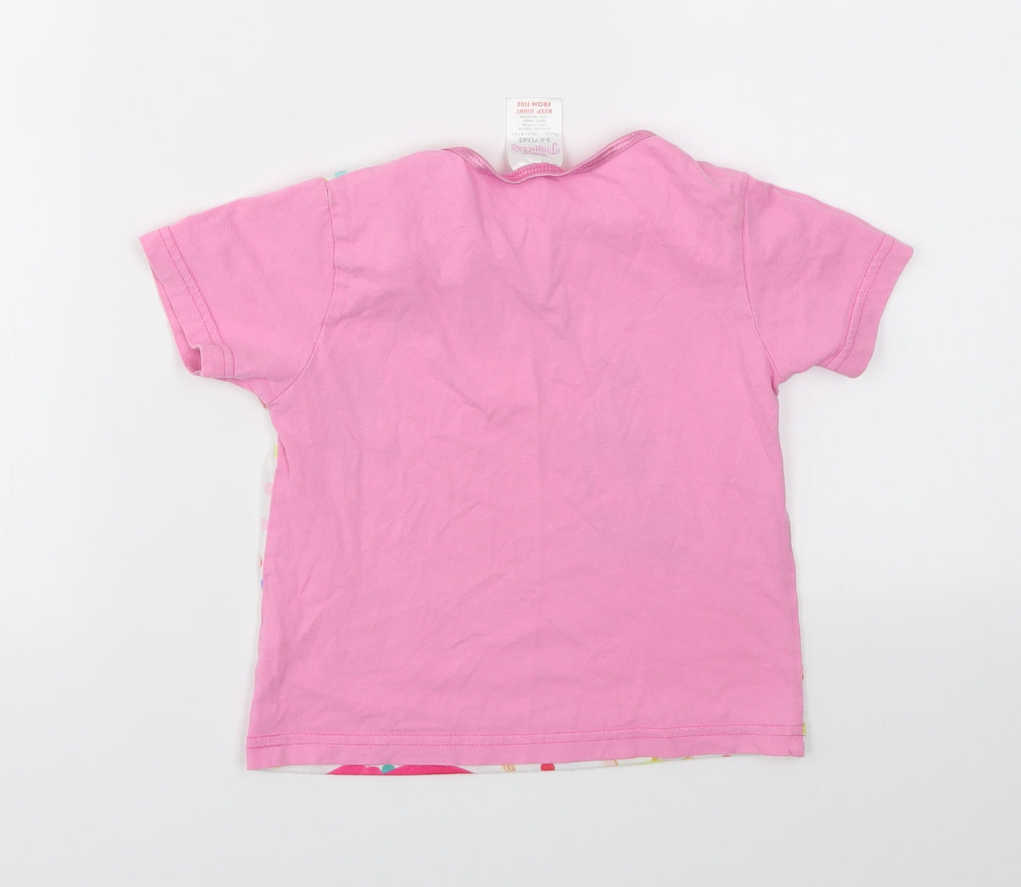 Disney Girls Multicoloured Geometric  Top Pyjama Top Size 3-4 Years