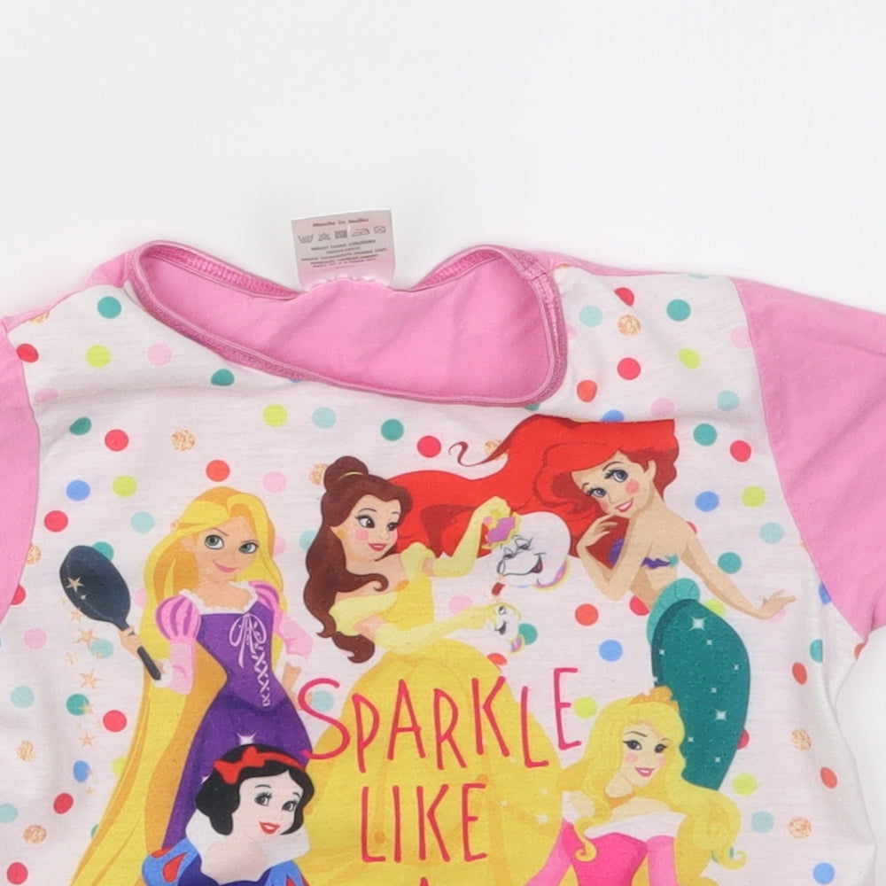 Disney Girls Multicoloured Geometric  Top Pyjama Top Size 3-4 Years