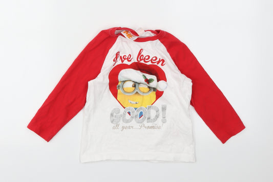 Front view of YD boys’ multicoloured basic t-shirt, size 5-6, years