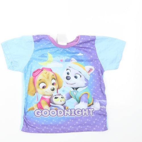 Nickelodeon Girls Multicoloured Animal Print  Basic T-Shirt Size 3-4 Years