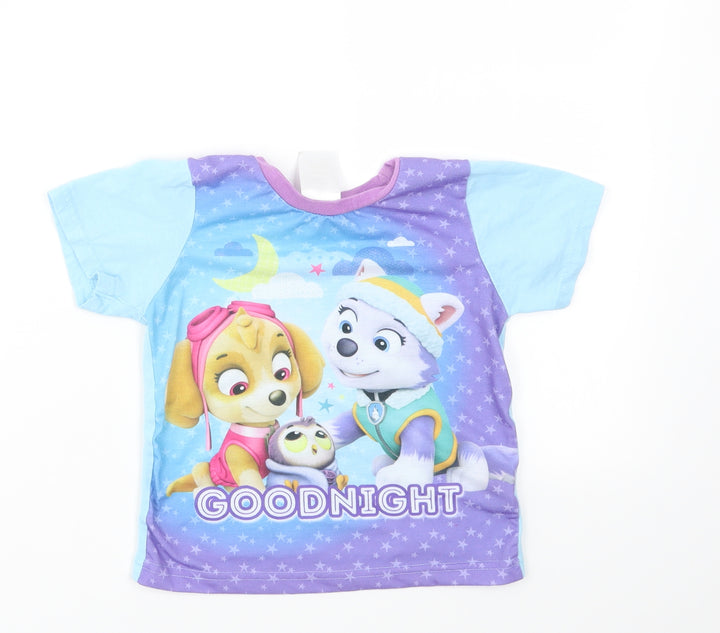 Nickelodeon Girls Multicoloured Animal Print Basic T-Shirt Size 3-4 Years