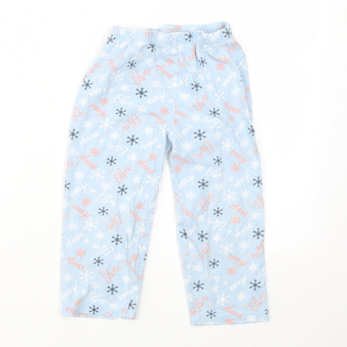 Primark Girls Blue Geometric  Jogger Trousers Size 3-4 Years