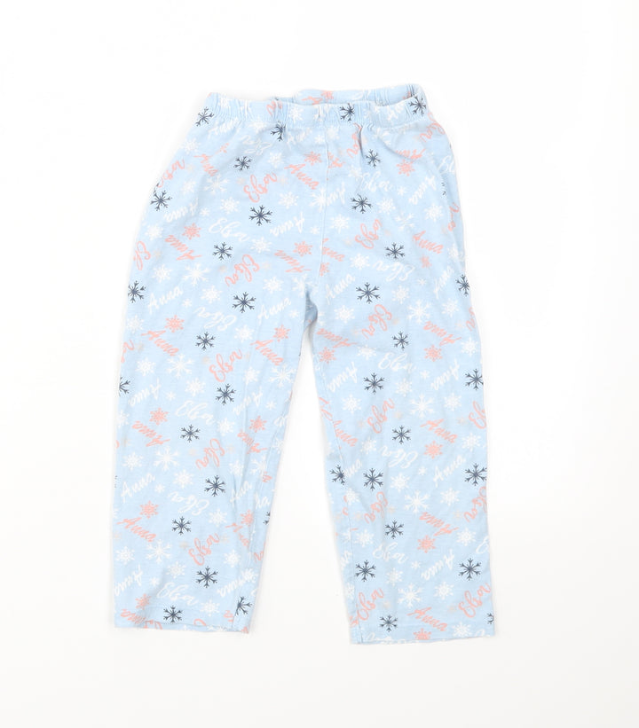 Primark Girls Blue Geometric  Jogger Trousers Size 3-4 Years