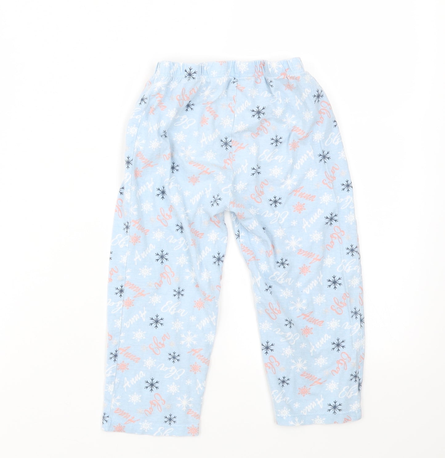 Primark Girls Blue Geometric  Jogger Trousers Size 3-4 Years