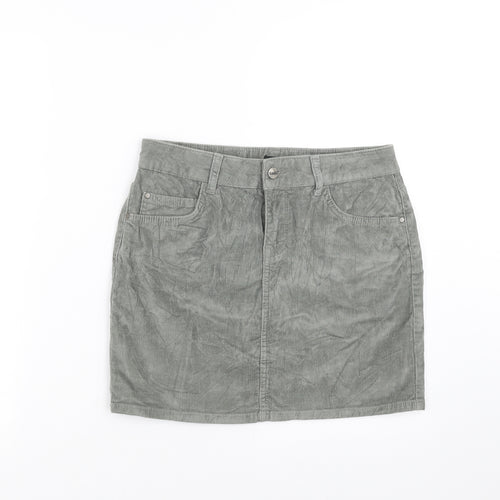 Bradford Womens Green  Corduroy Mini Skirt Size 8