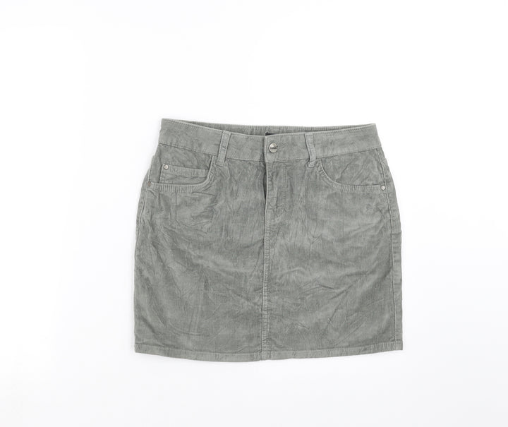 Bradford Womens Green  Corduroy Mini Skirt Size 8