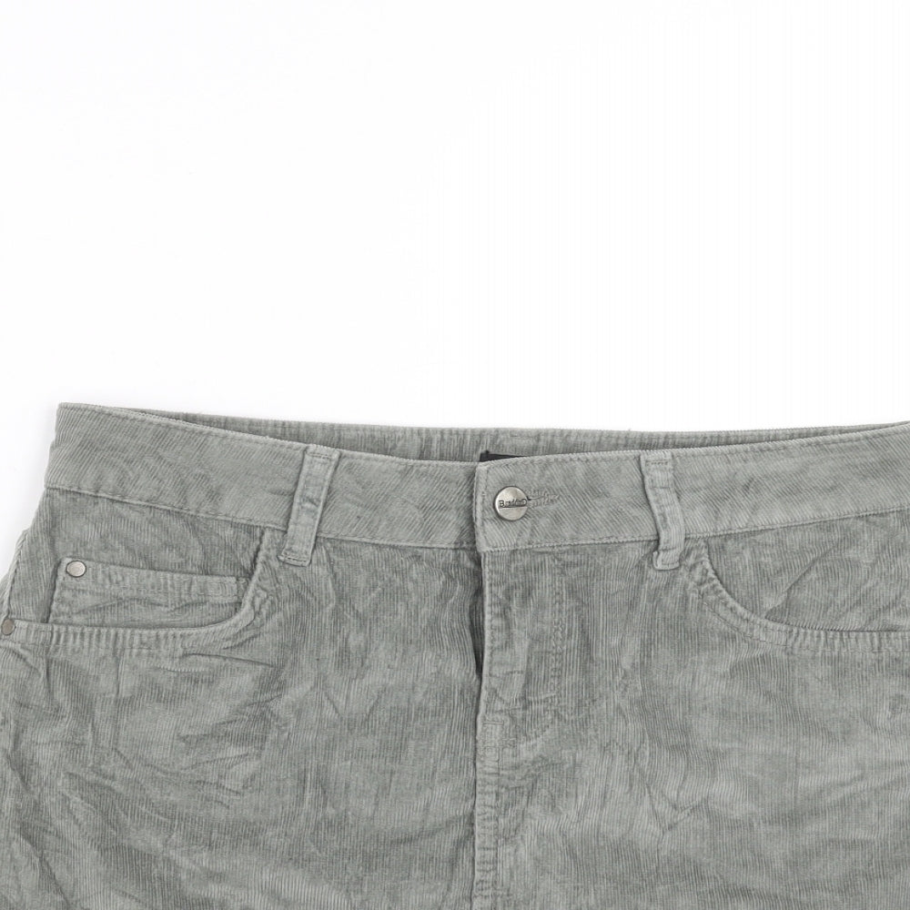 Bradford Womens Green  Corduroy Mini Skirt Size 8