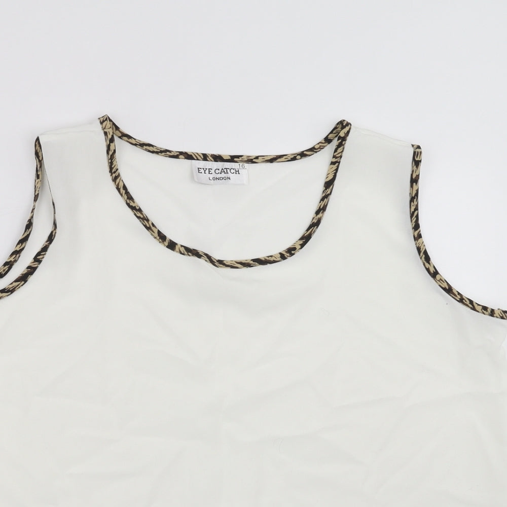 Eye Catch Womens White   Basic Blouse Size 16