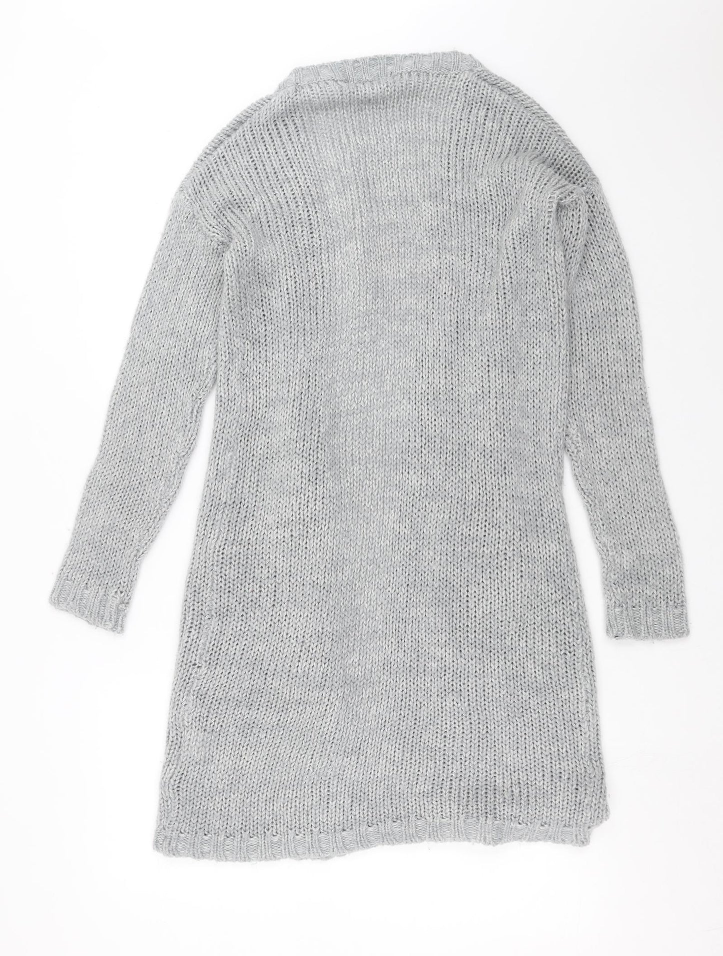 Primark Womens Grey  Knit Cardigan Jumper Size 6