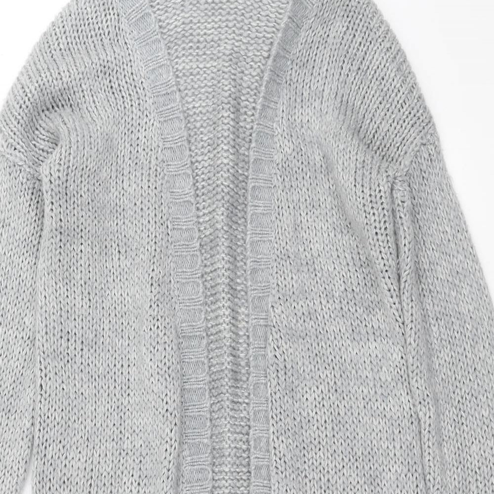 Primark Womens Grey  Knit Cardigan Jumper Size 6
