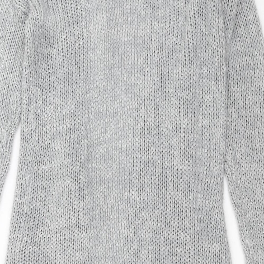 Primark Womens Grey  Knit Cardigan Jumper Size 6