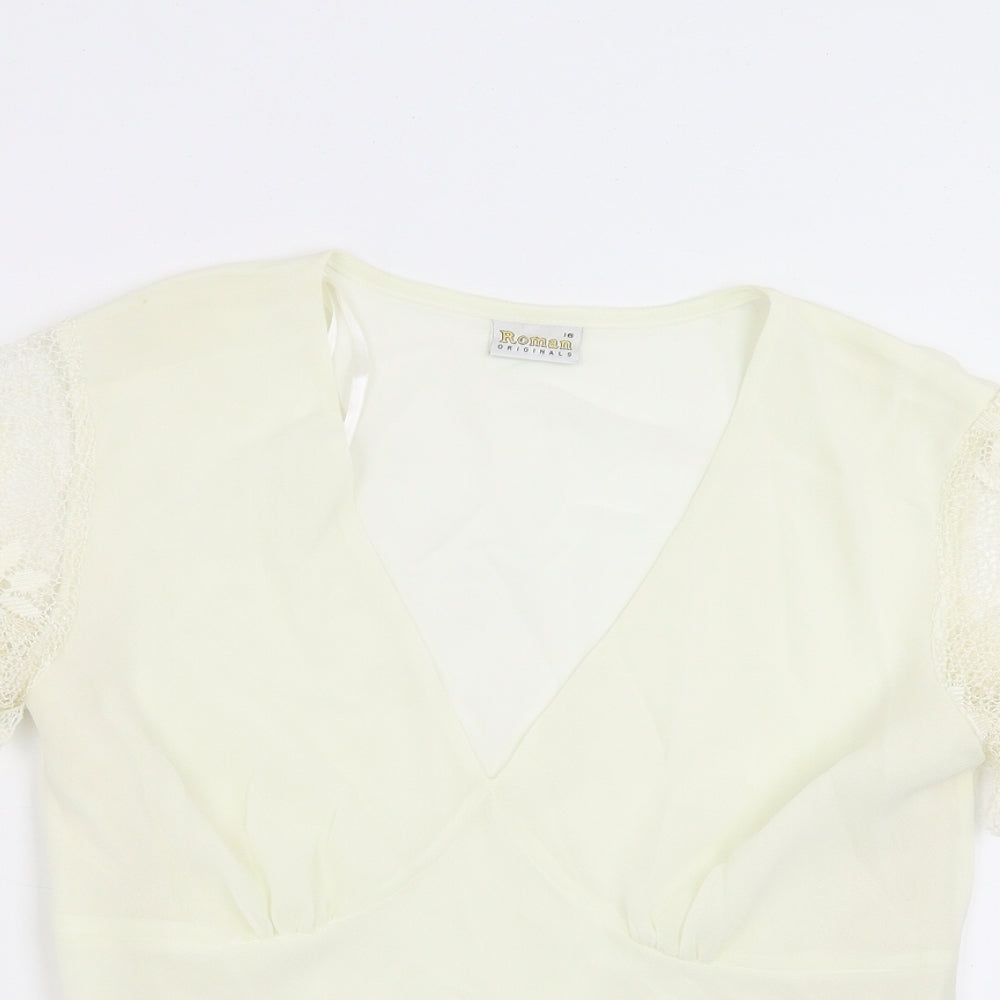 Roman Originals Womens Ivory   Basic Blouse Size 16