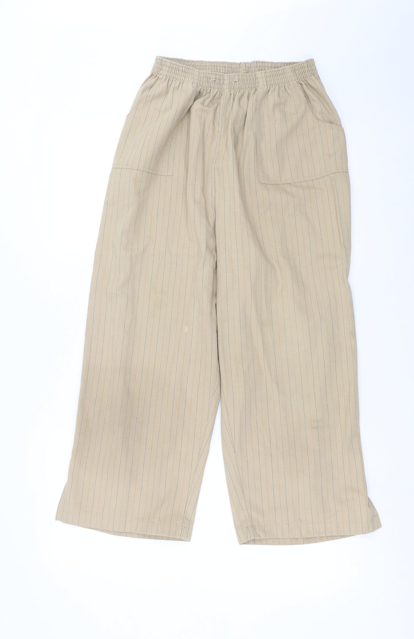 Bonmarché Womens Beige Striped  Trousers  Size 18 L23 in