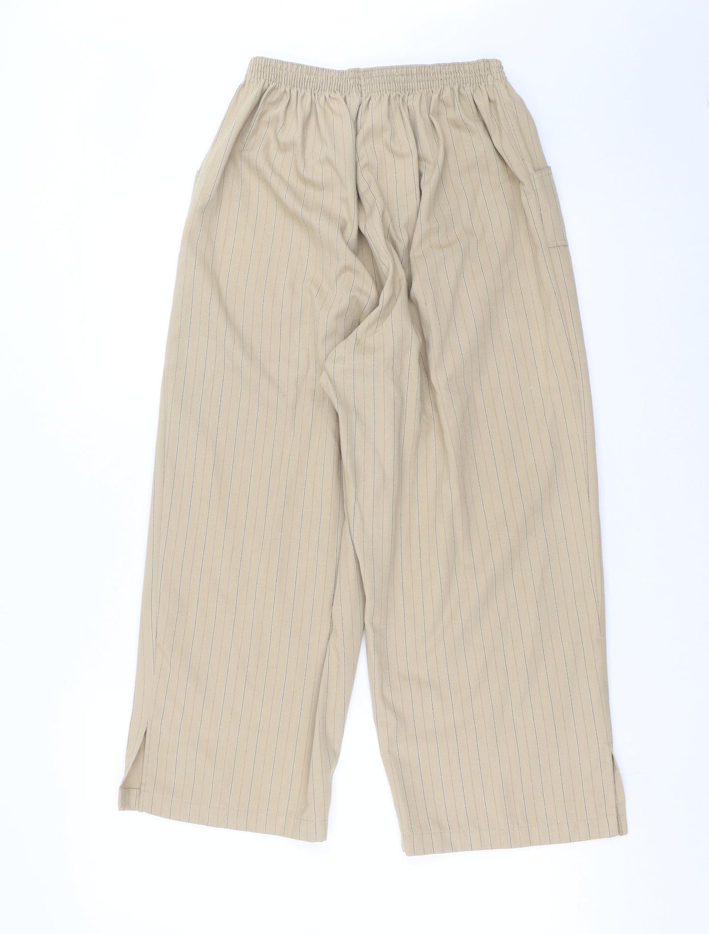 Bonmarché Womens Beige Striped  Trousers  Size 18 L23 in