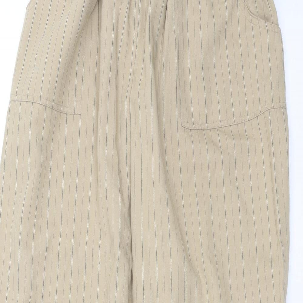 Bonmarché Womens Beige Striped  Trousers  Size 18 L23 in