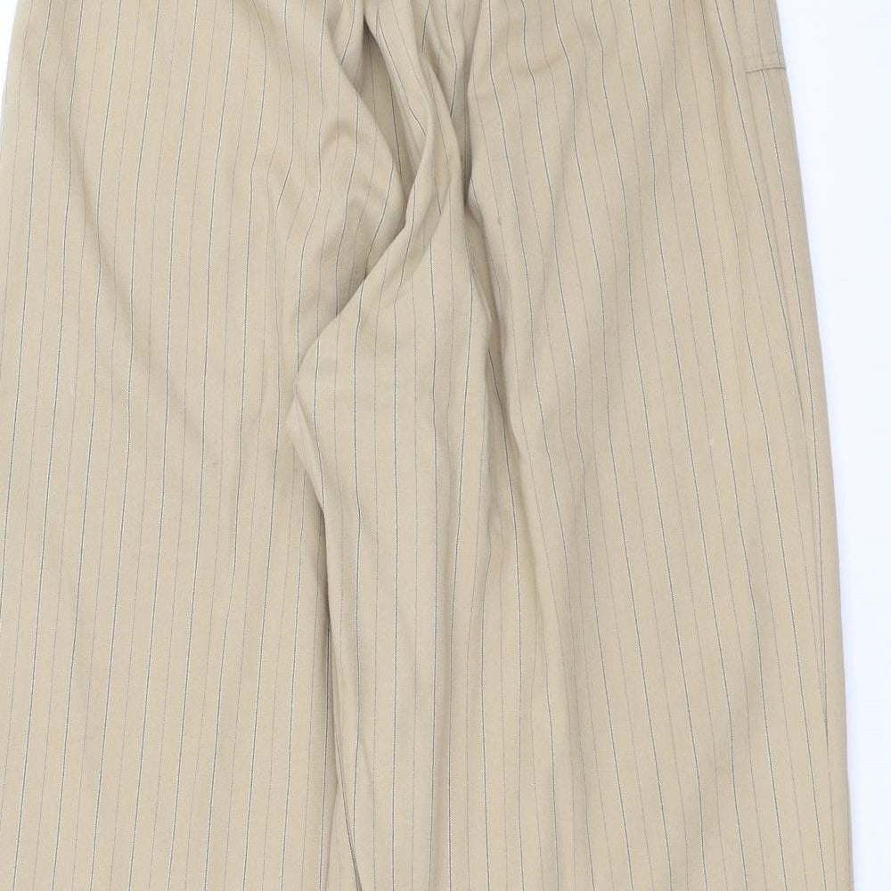 Bonmarché Womens Beige Striped  Trousers  Size 18 L23 in