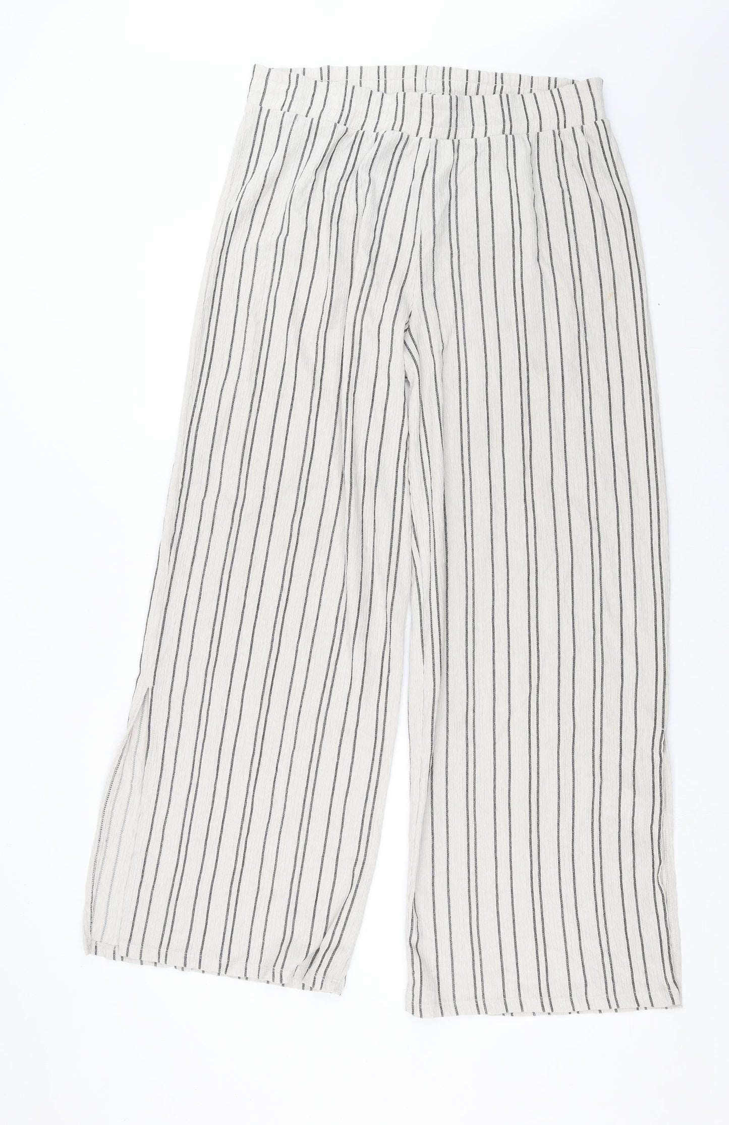 George Womens Beige Striped  Trousers  Size 16 L29 in