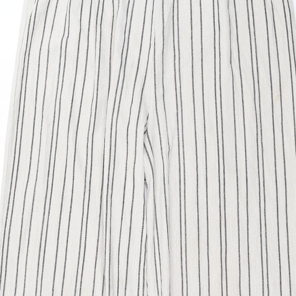 George Womens Beige Striped  Trousers  Size 16 L29 in