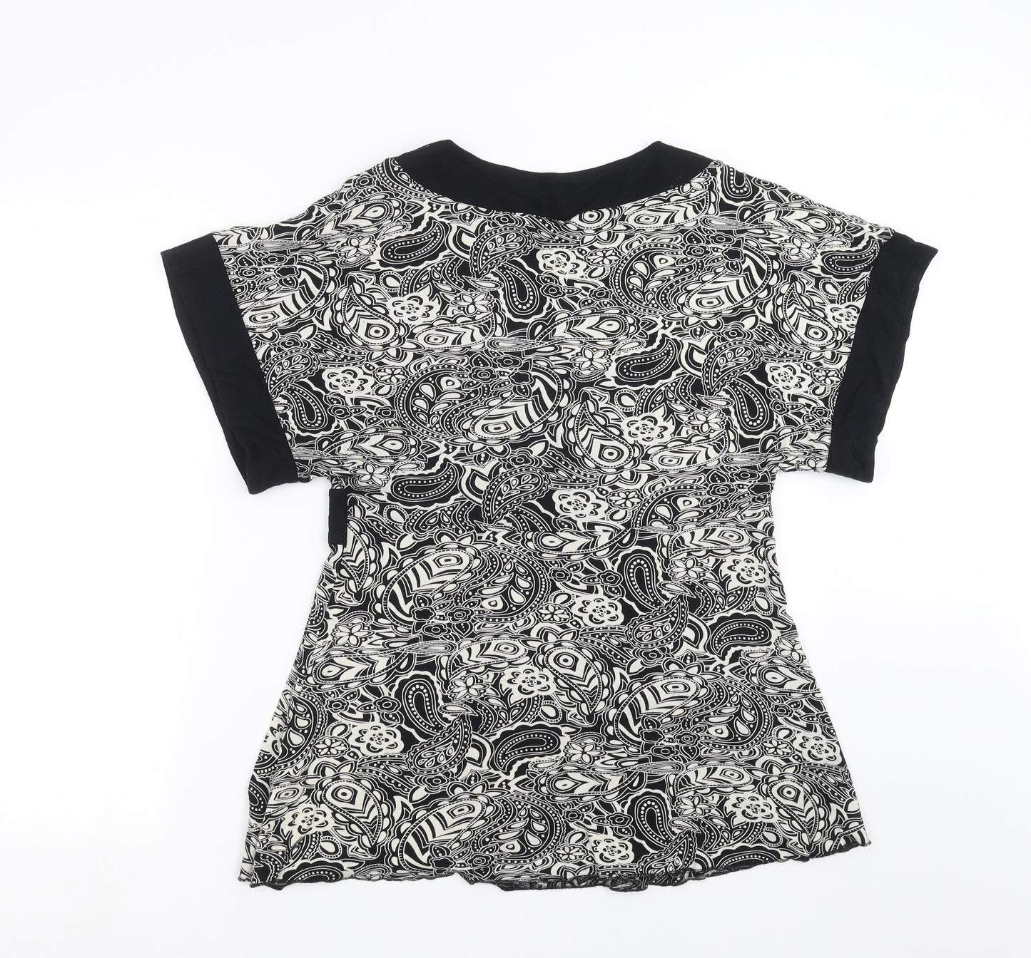 New Look Womens Black Paisley  Basic Blouse Size 16