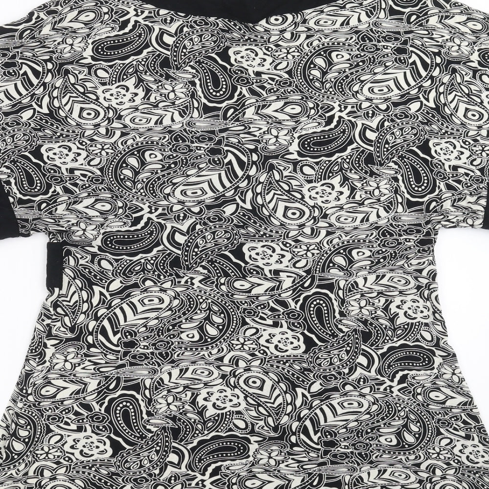 New Look Womens Black Paisley  Basic Blouse Size 16