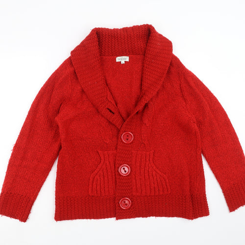 Fay Louise Womens Red  Knit Cardigan Jumper Size XL