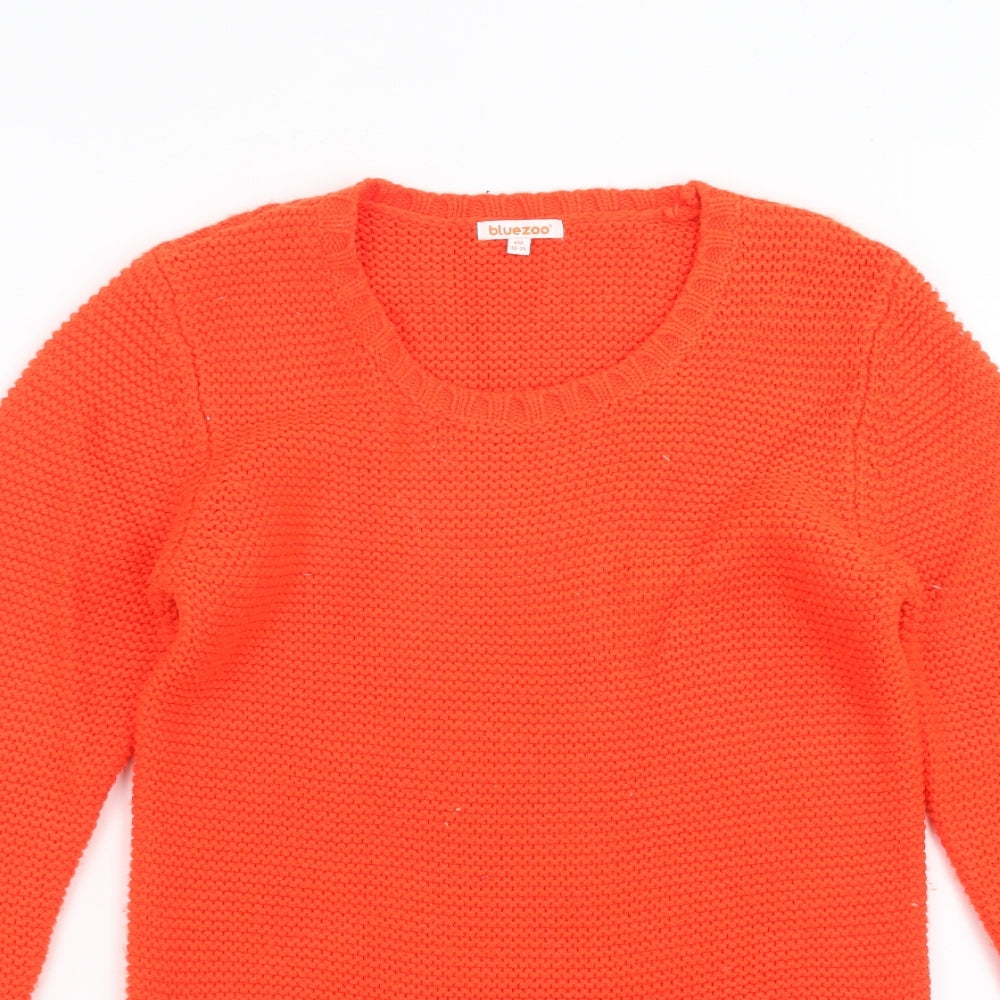 Blue Zoo Girls Orange  Knit Jumper Dress  Size 13-14 Years