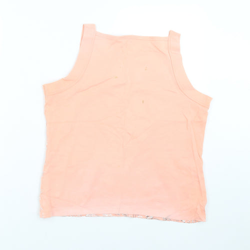 Debenhams Womens Pink Floral  Basic T-Shirt Size L