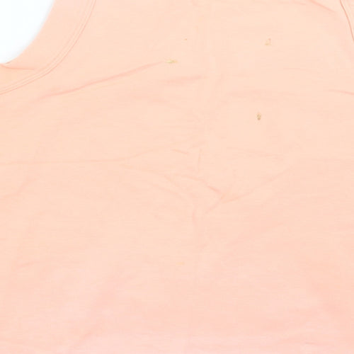 Debenhams Womens Pink Floral  Basic T-Shirt Size L