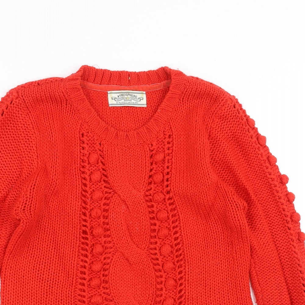 Primark Womens Red  Knit Pullover Jumper Size 16