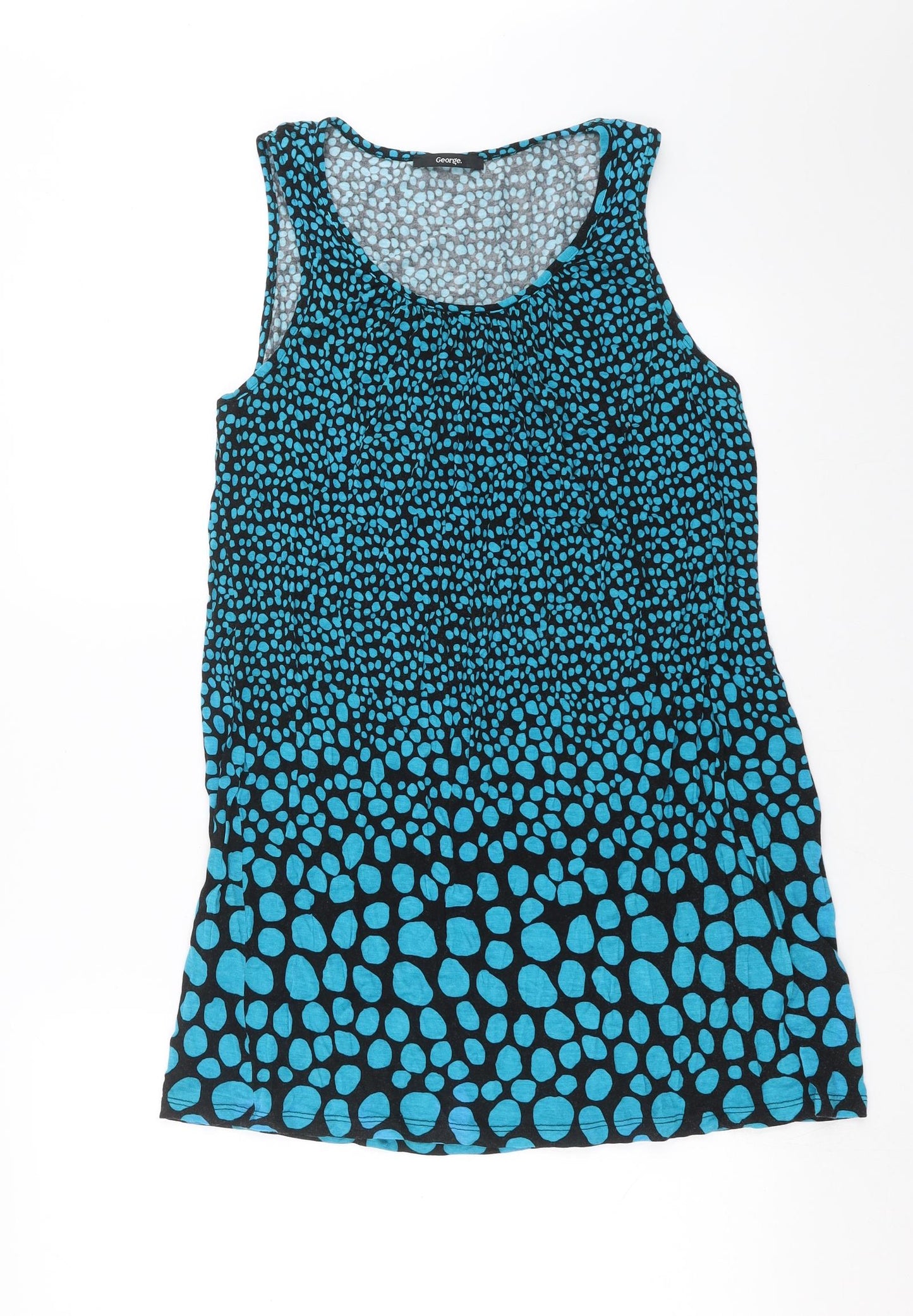 George Womens Blue Geometric  Tank Dress  Size 16