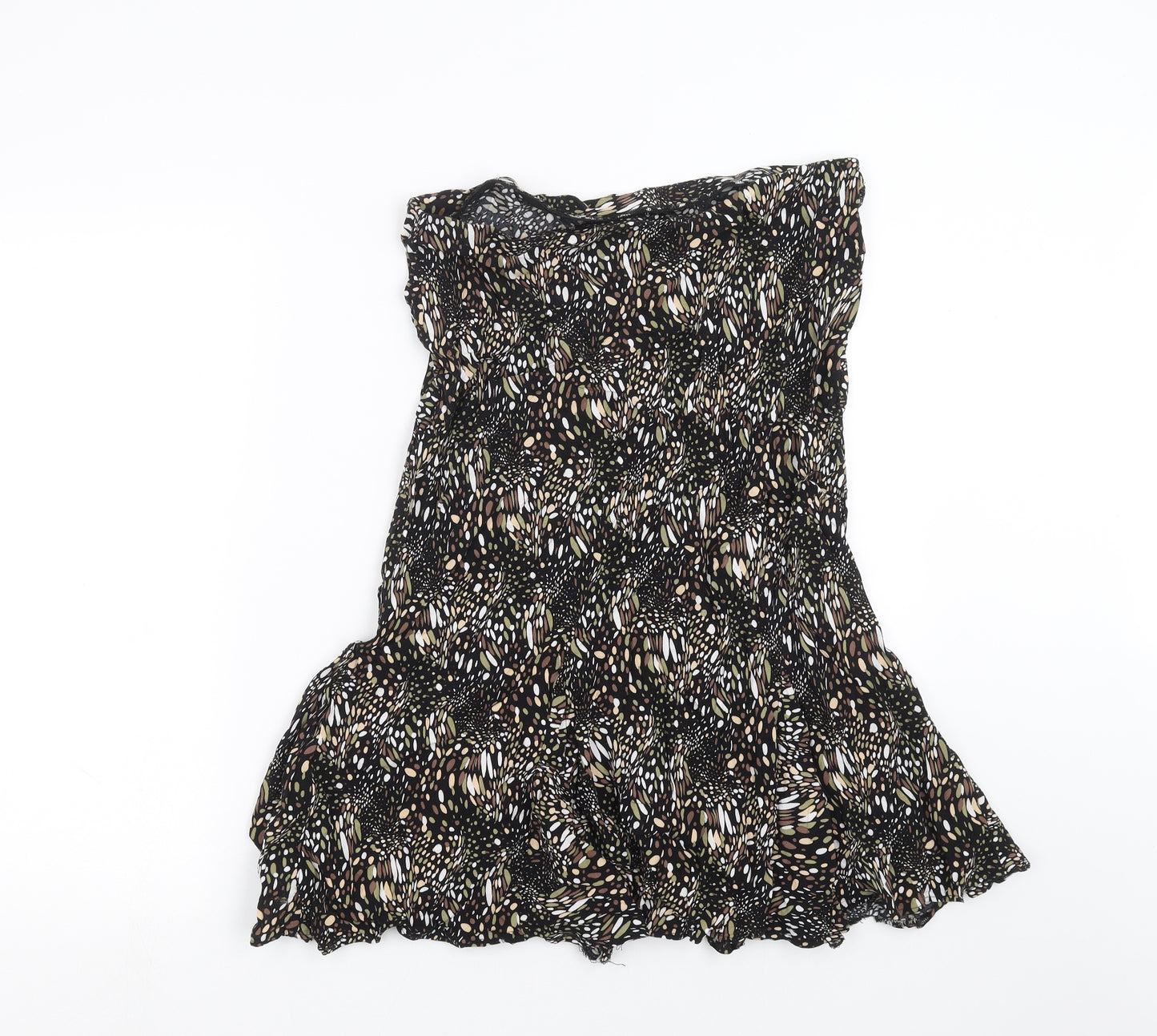 BM Womens Black Geometric  A-Line Skirt Size 16