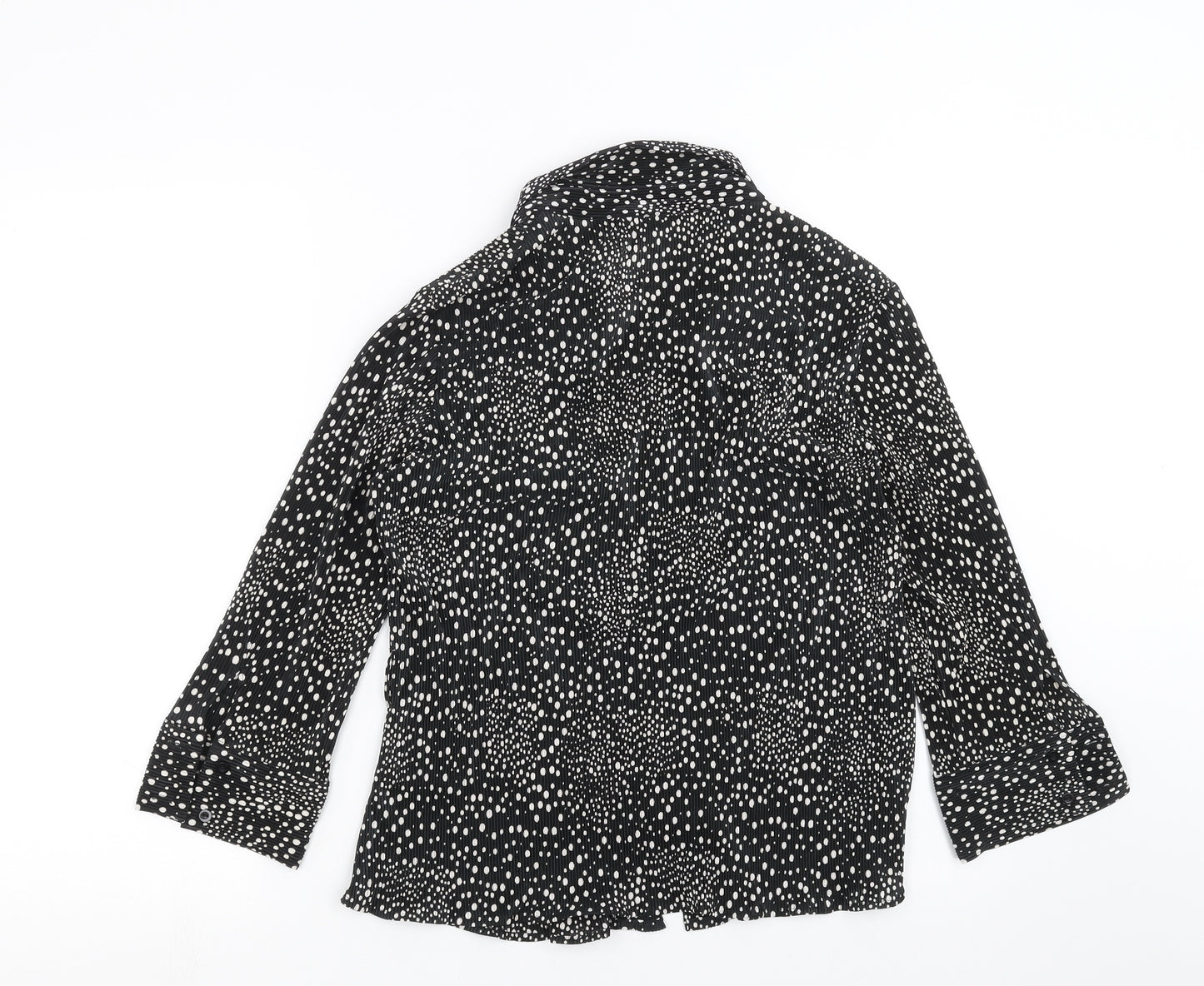 Debenhams Womens Black Geometric  Basic Blouse Size 14  - dotted pattern