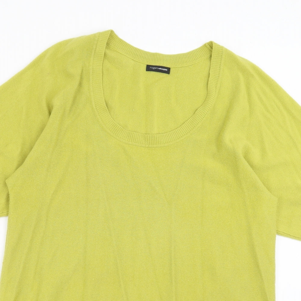 Rogers+Rogers Womens Green  Knit Pullover Jumper Size 18