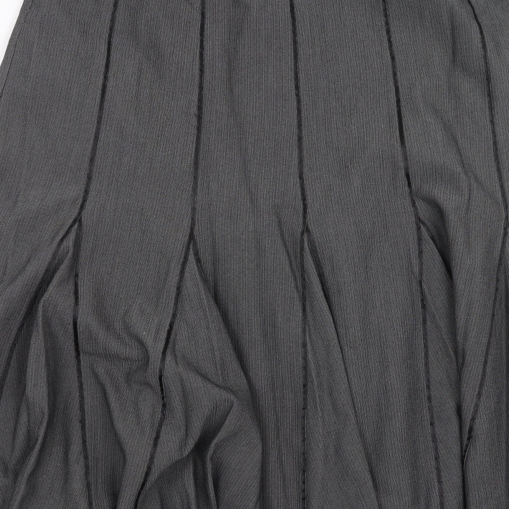 David Emanuel Womens Grey Striped  Maxi Skirt Size 14
