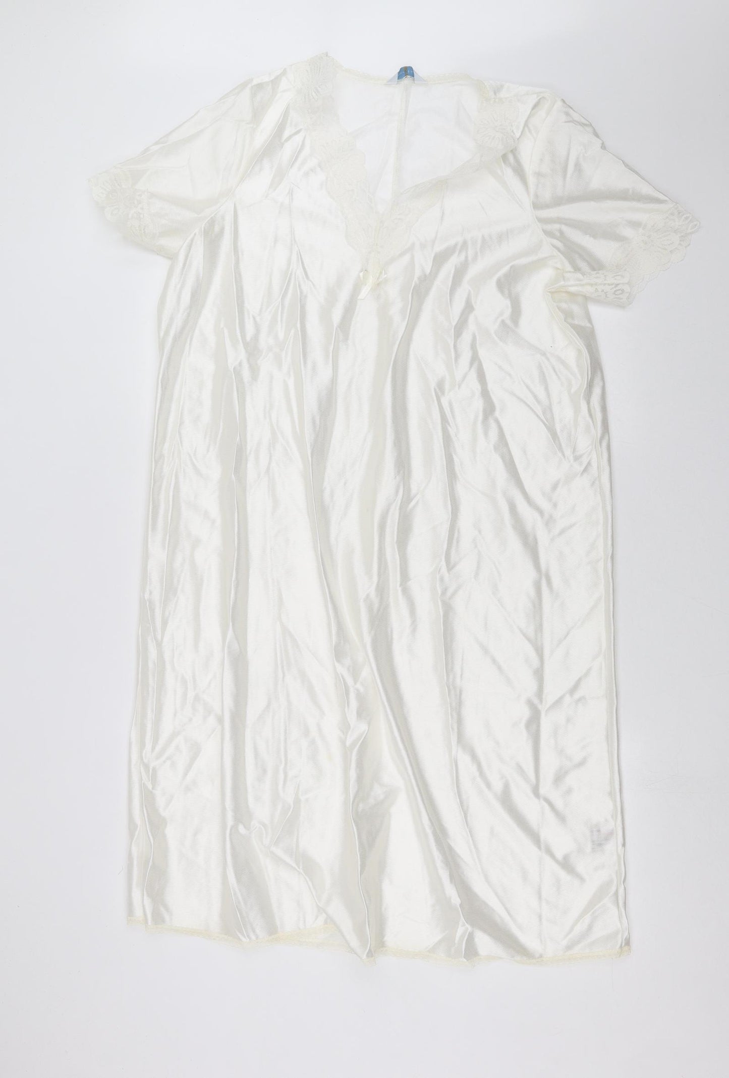 Shapely Figures Womens Ivory Solid  Top Gown Size 12