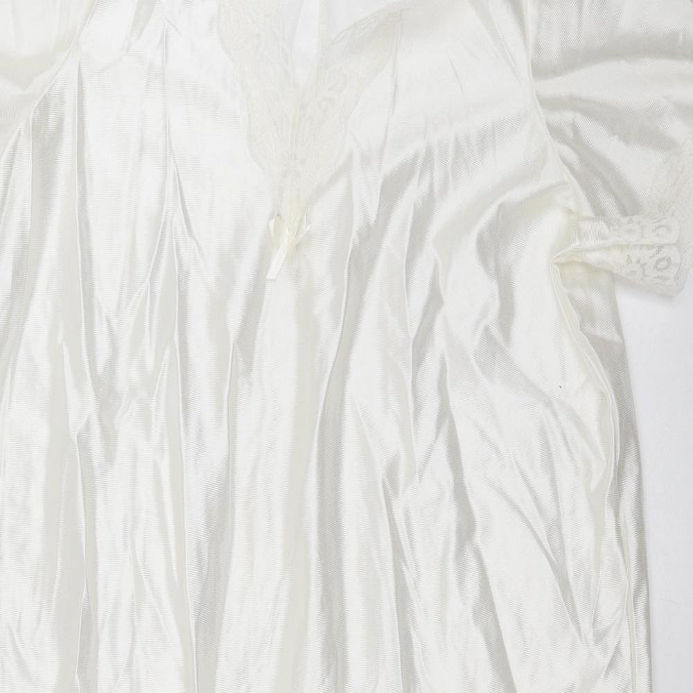 Shapely Figures Womens Ivory Solid  Top Gown Size 12