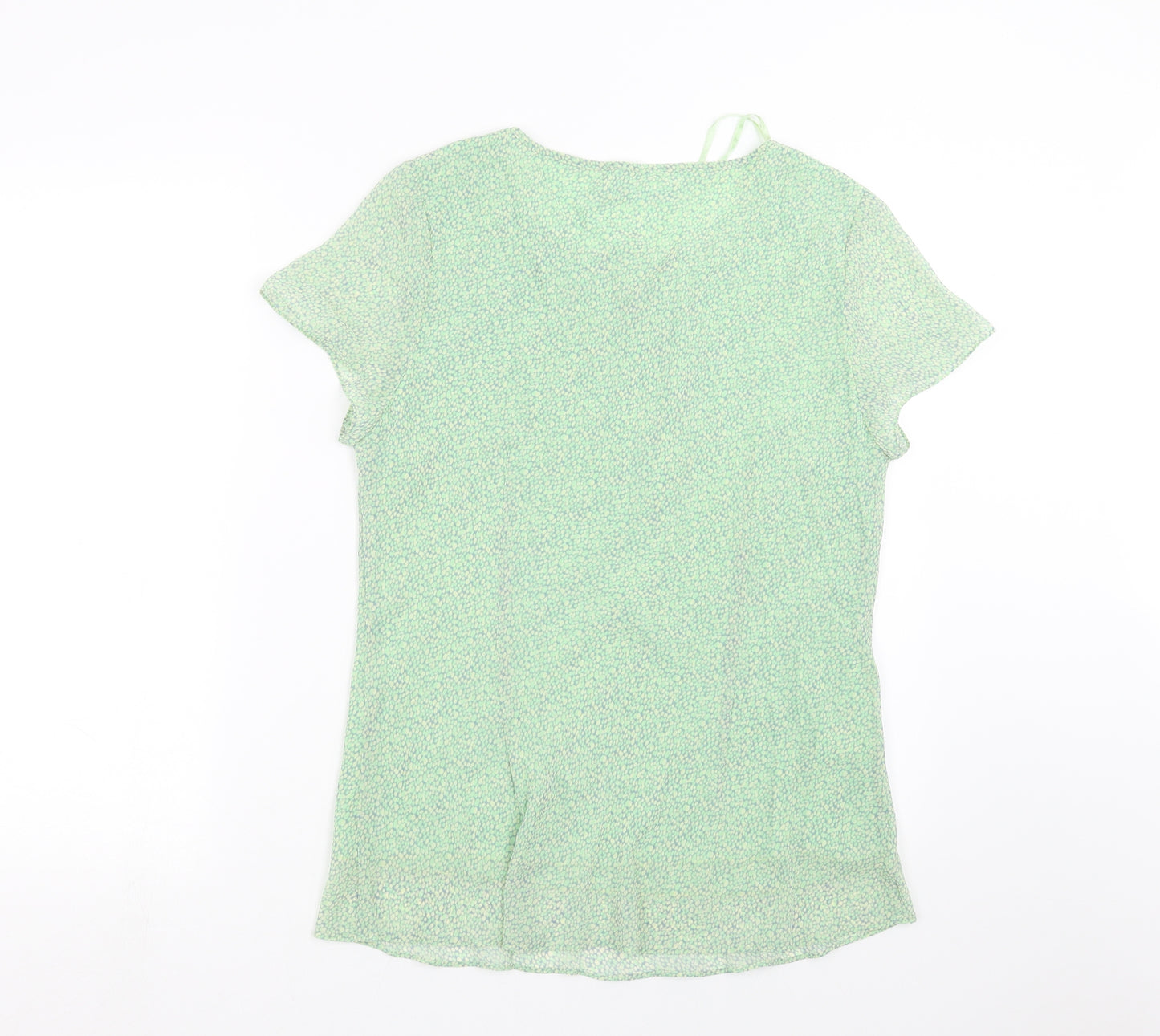 AMARANTO Womens Green Geometric  Basic Blouse Size 16