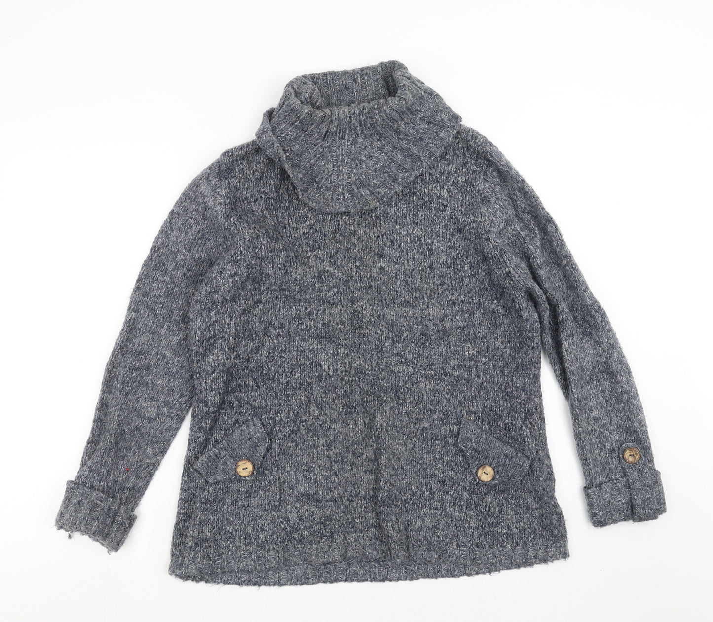 Laura D Womens Blue  Knit Pullover Jumper Size L