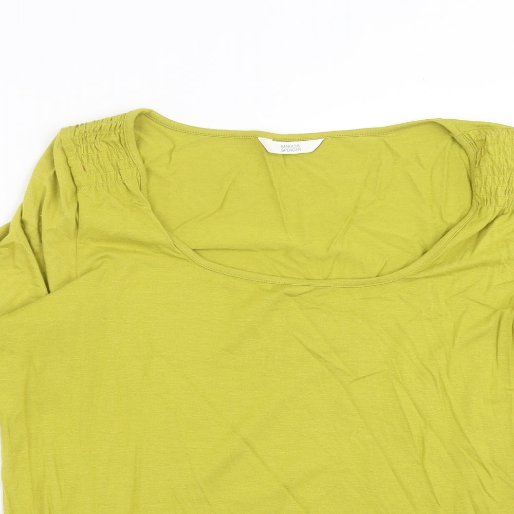 Marks and Spencer Womens Green   Basic T-Shirt Size 16