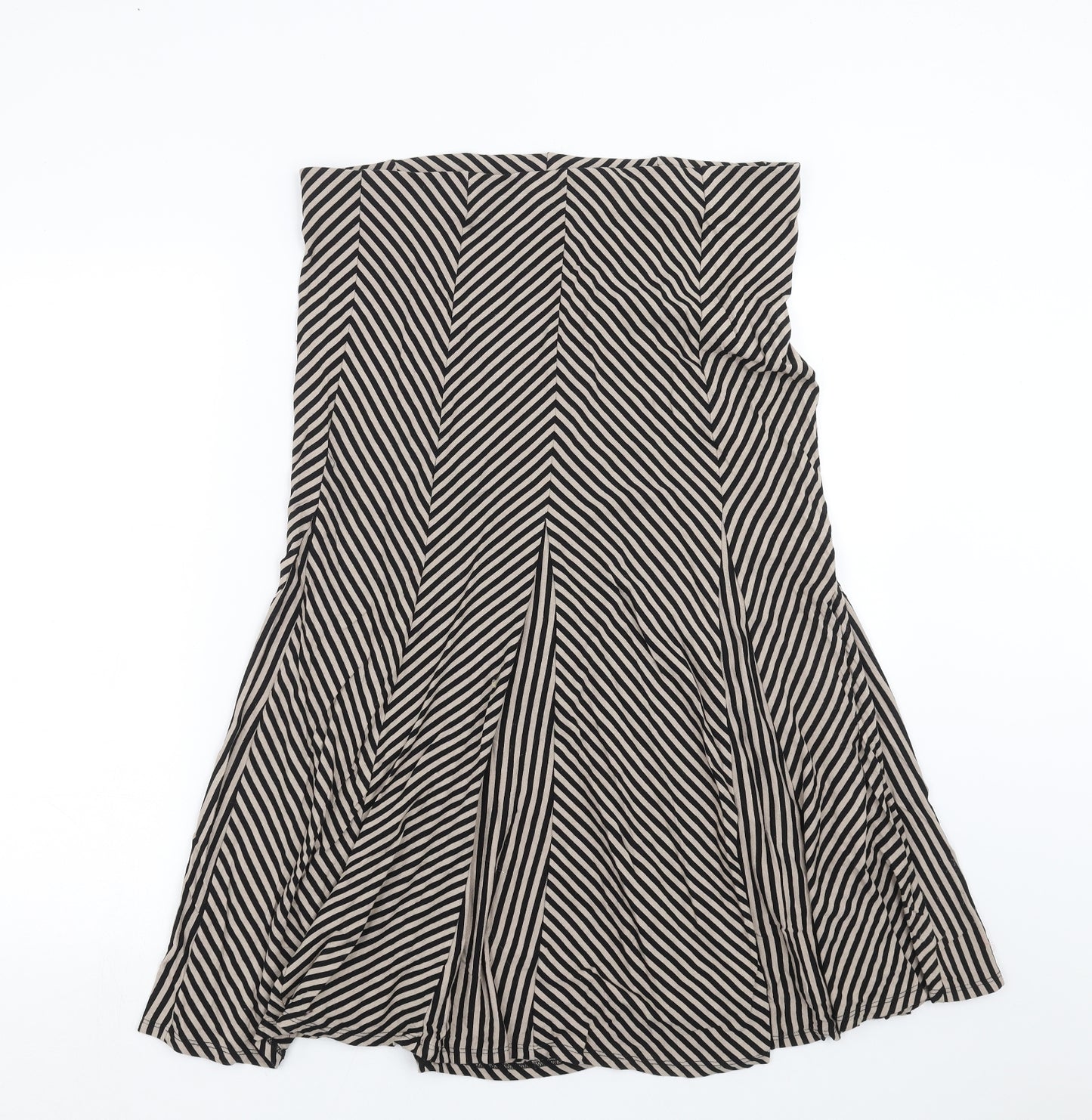 Marks and Spencer Womens Beige Herringbone  A-Line Skirt Size 16