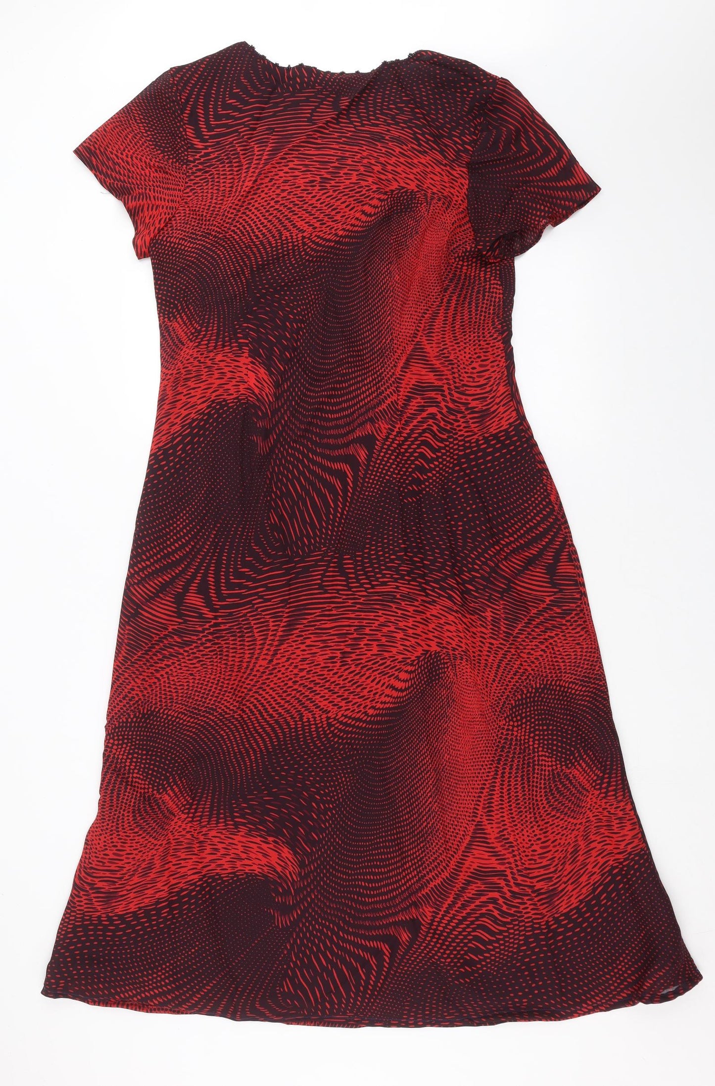 J Taylor Womens Red Geometric  Shift  Size 16