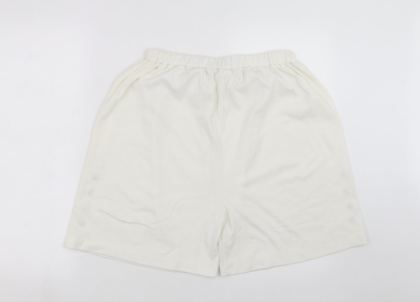 Preworn Womens White   Sweat Shorts Size 14
