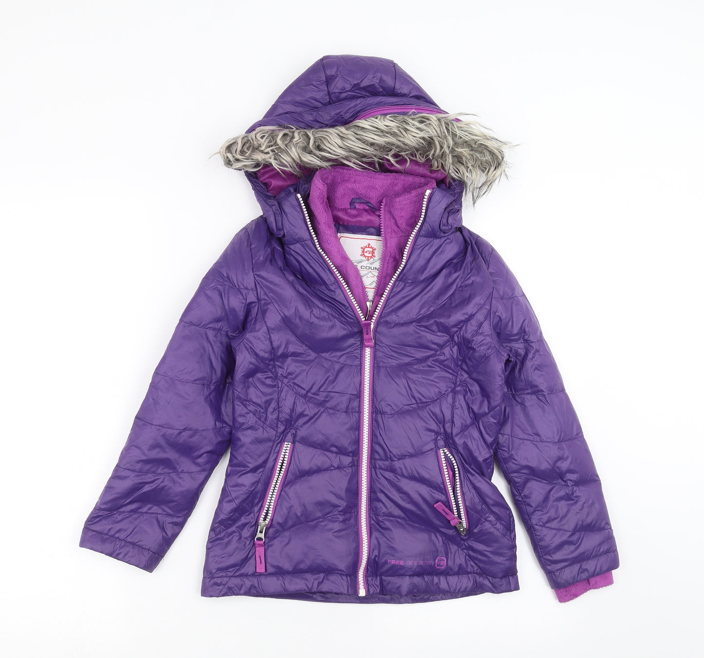 Free Country Girls Purple   Parka Coat Size 5-6 Years