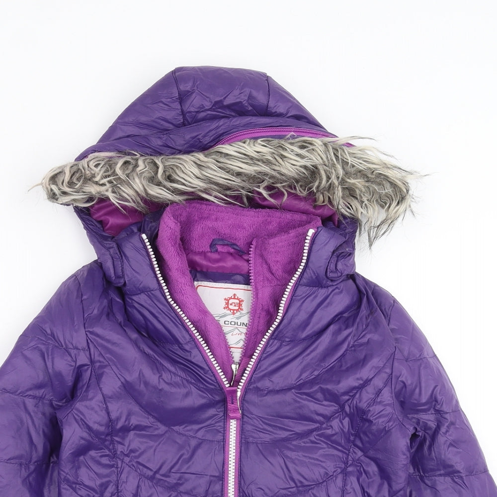 Free Country Girls Purple   Parka Coat Size 5-6 Years